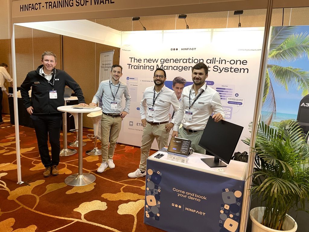 Thomas, Thibault, Kévin and Paulo on booth 905 at APATS 2024 in Singapore.