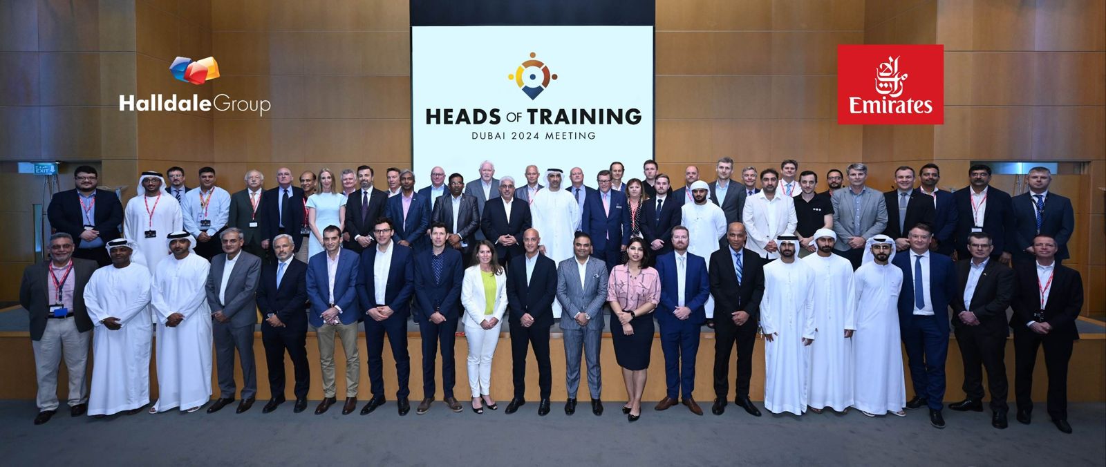 Group photo of the participants of the Heads of Training meeting in Dubai, 2024.