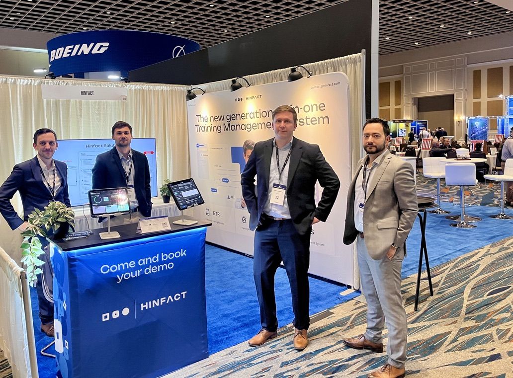 The Hinfact team on its booth at WATS 2025 in Orlando.